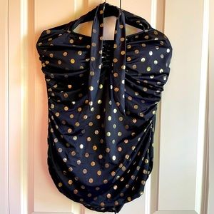 Black and Gold polka dot - 1 piece swimsuit